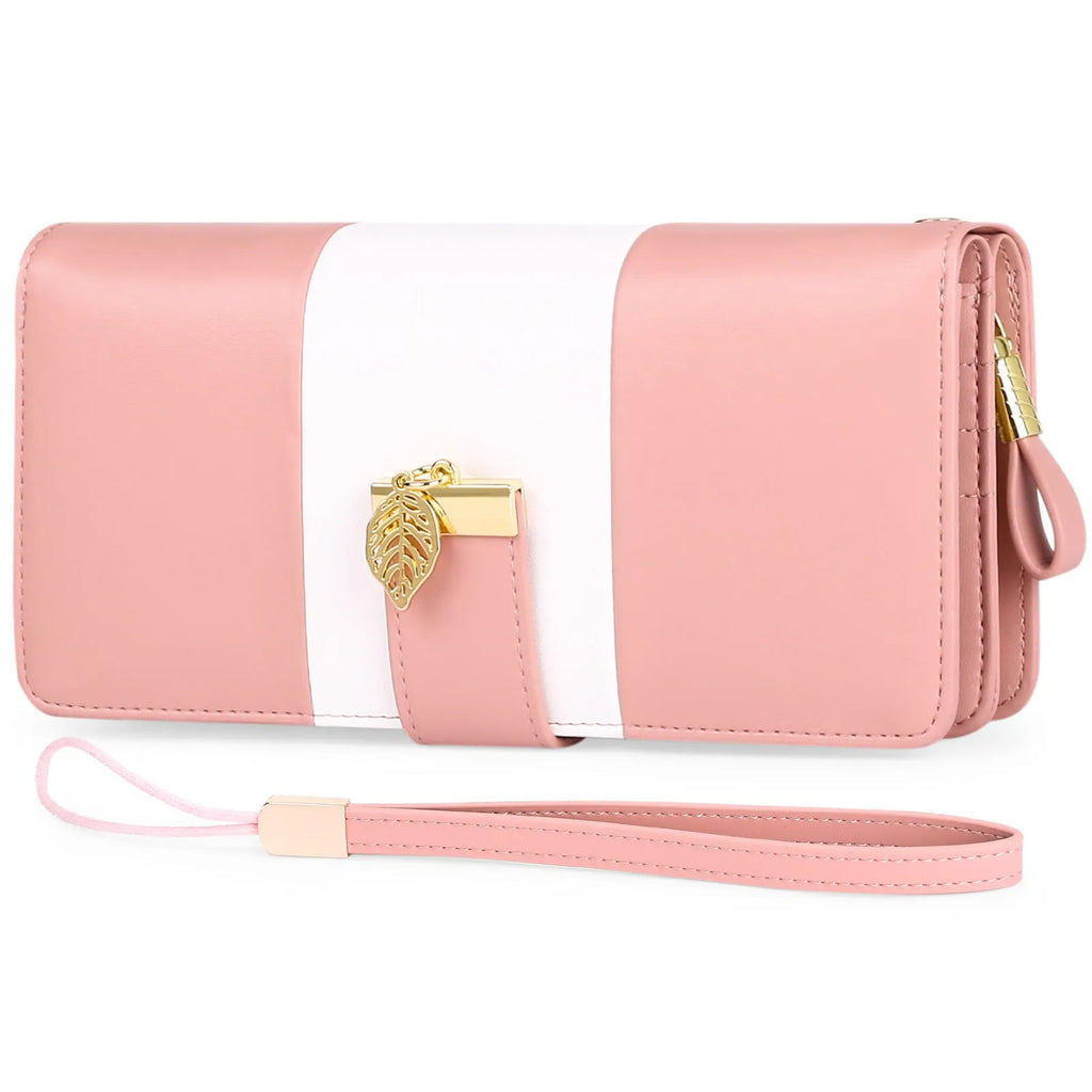 Midnight black women's anti-theft clutch bag with locking gold zip, showing organised card slots inside.