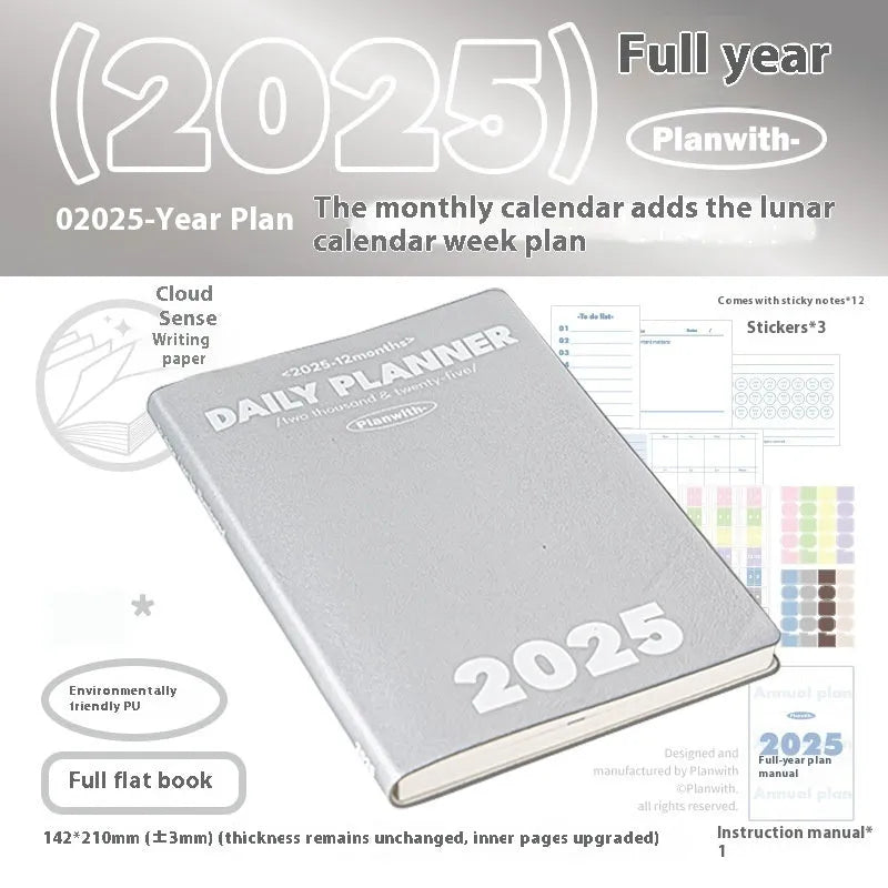 Waterproof notebook with PU cover for postgraduate entrance exam clock-in records in multiple colours