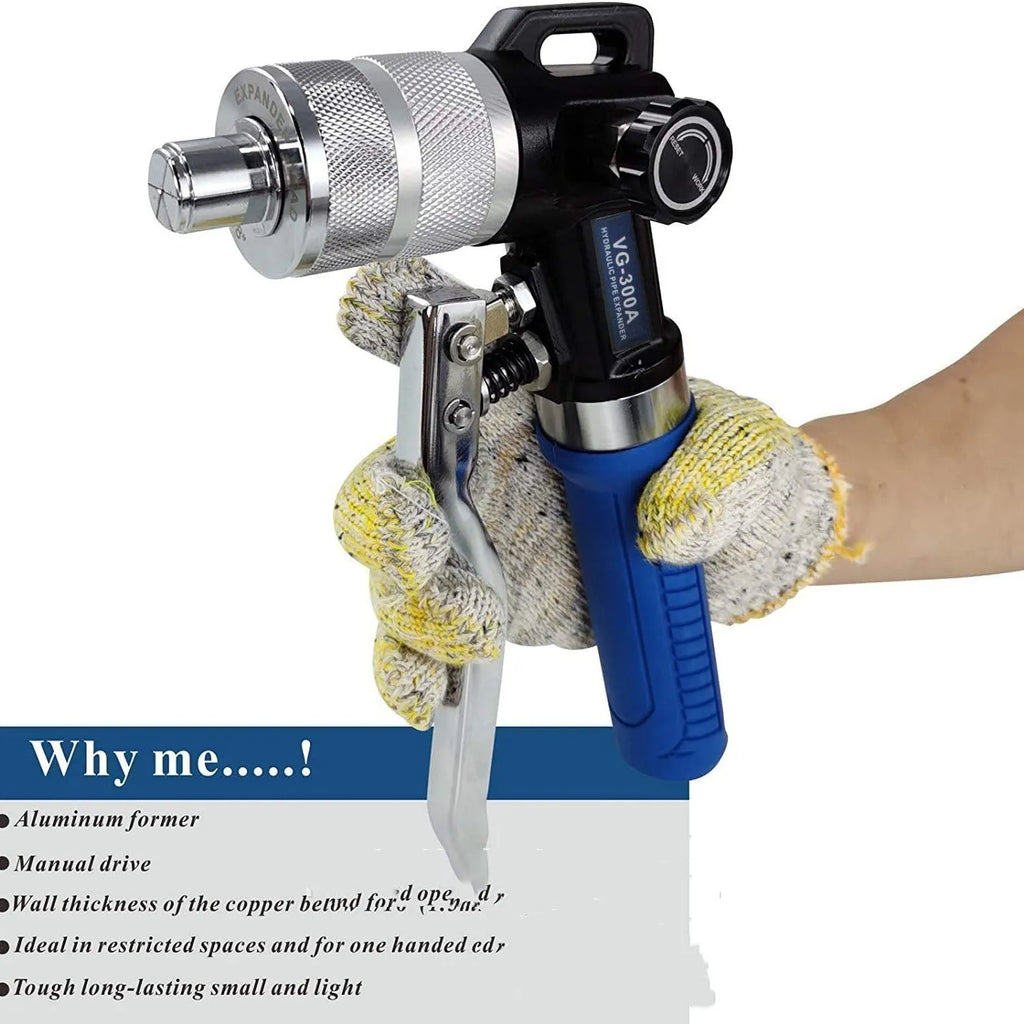 VG-300 style hydraulic tube expander tool for refrigeration work made from alloy steel.