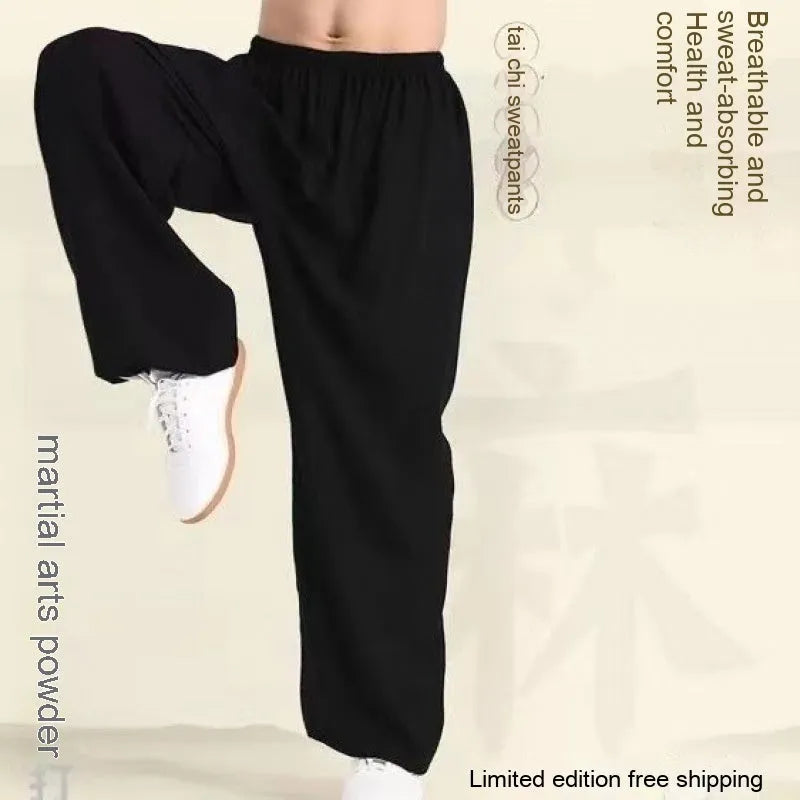 Children's black Lycra Sanda practice pants for martial arts training with high elasticity