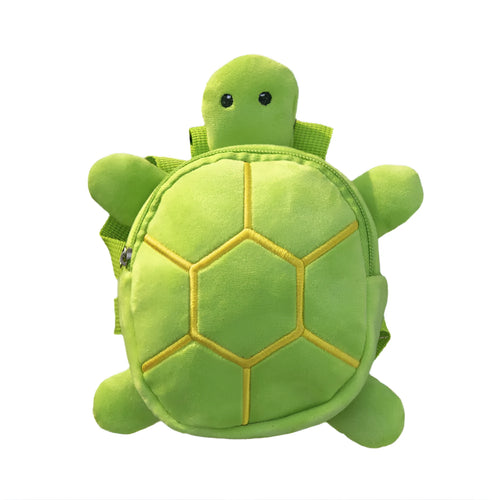 Cartoon turtle shape dog backpack harness vest for small dogs and cats in velvet.