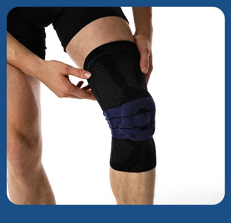 Adult sports knee pads in nylon spandex for running and basketball knee protection