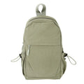 Multi-functional waterproof nylon backpack in black, free size, with curved shoulder strap and visible sewing thread detailing