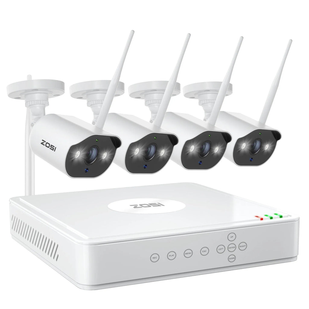 ZOSI 5MP POE security camera system with outdoor cameras and network video recorder