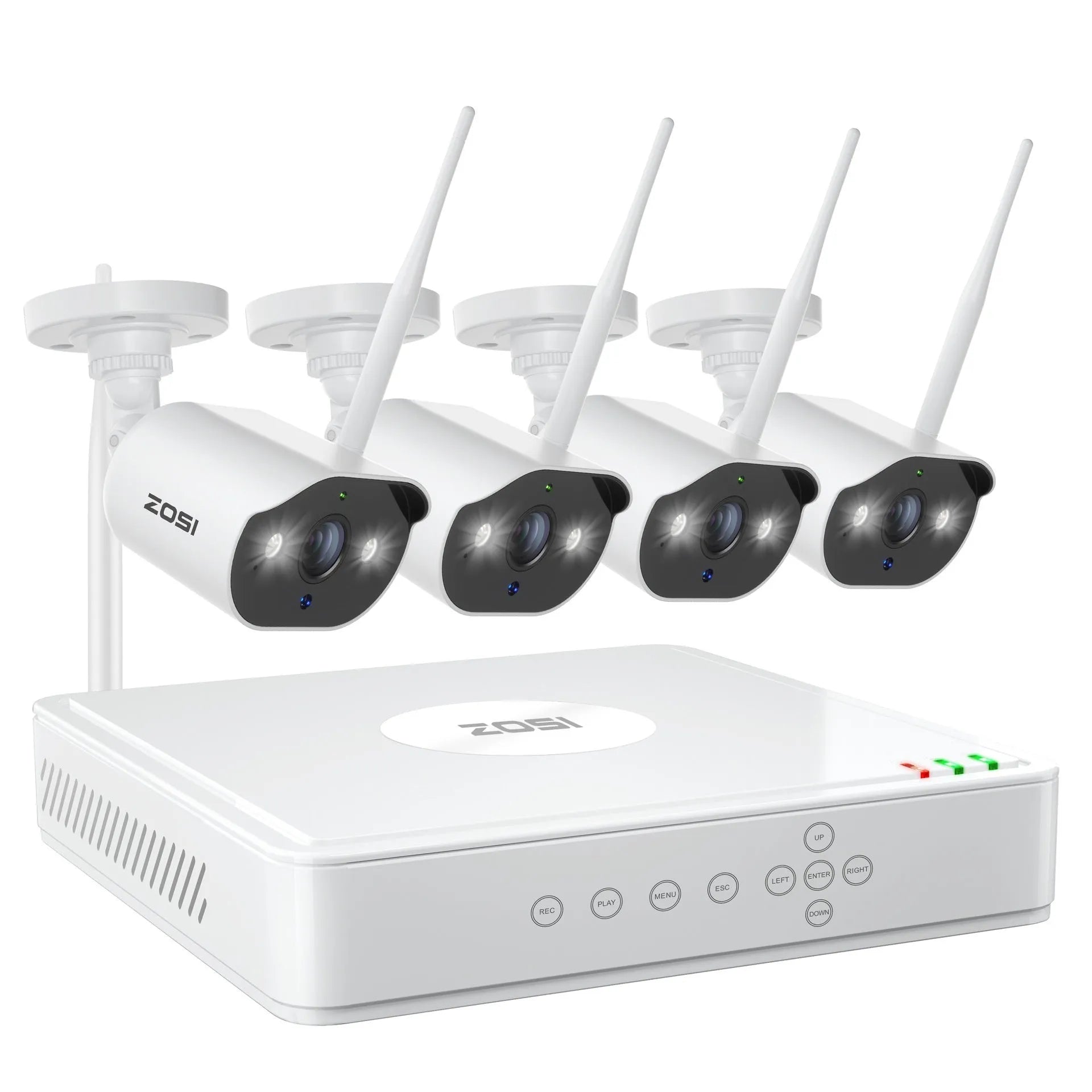 ZOSI 5MP POE security camera system with outdoor cameras and network video recorder