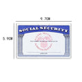 Transparent PVC social security card holder showing clear waterproof cover for ID cards with urban simplicity design