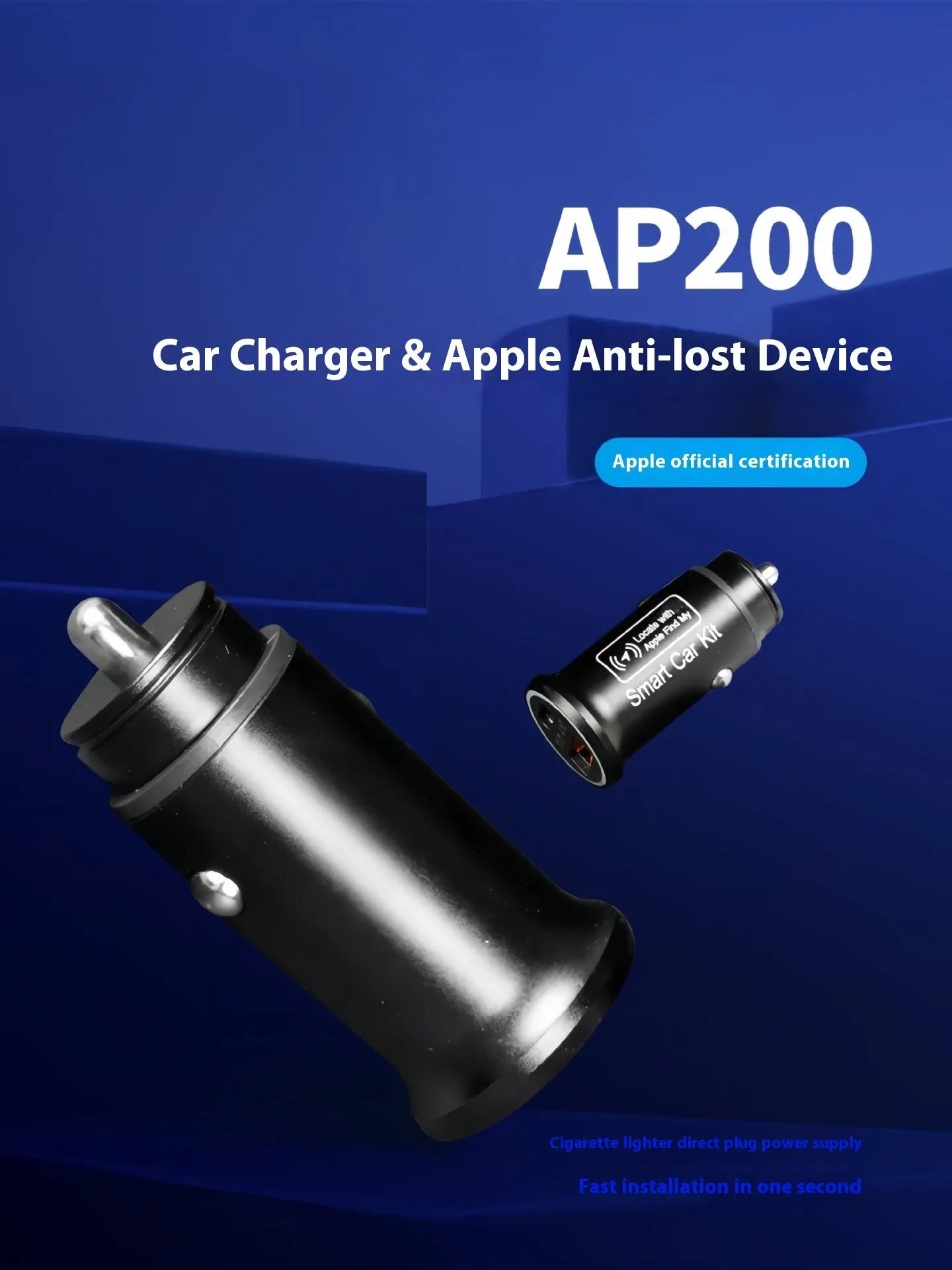 Black OBD-II port GPS car tracker with connector for plug-in vehicle location monitoring