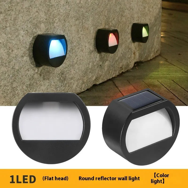 Plastic solar outdoor yard lamp with abstract design, 80 x 80 cm, rainproof LED garden light in warm white finish