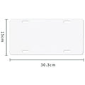 White aluminium license plate blank, 30.3cm x 15cm, available in 0.22mm to 1mm thickness