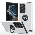 Magnetic ring stand anti drop Samsung phone case in PU, back cover with bracket and magnetic suction