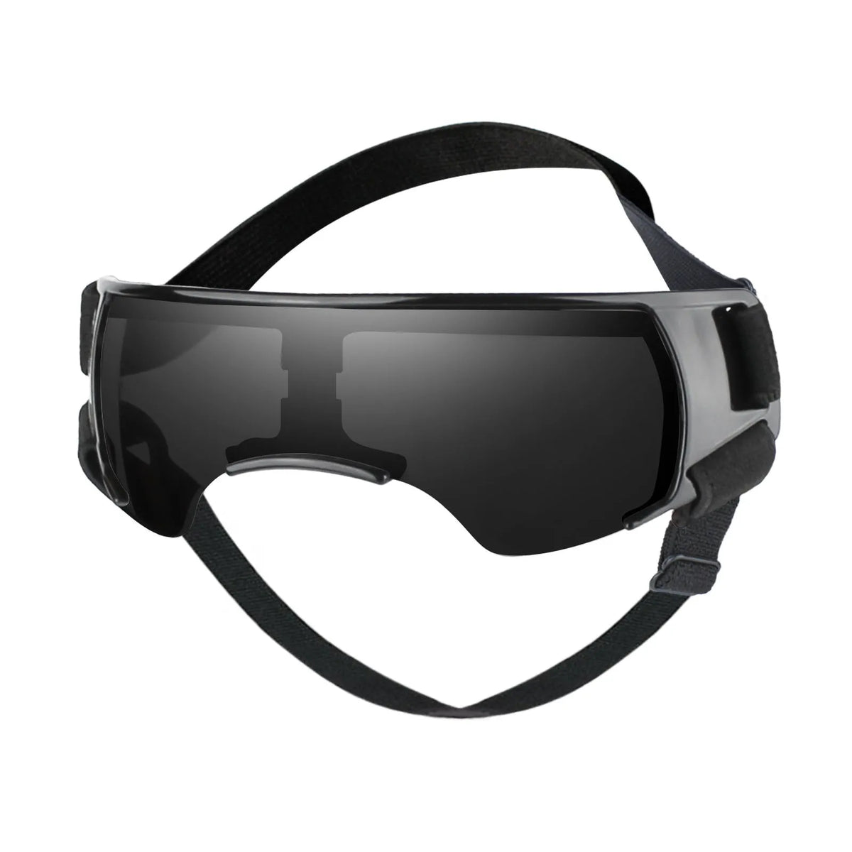 Dog sun-proof UV-proof goggles in black, blue, golden and pink with polycarbonate lenses and nylon ribbon strap