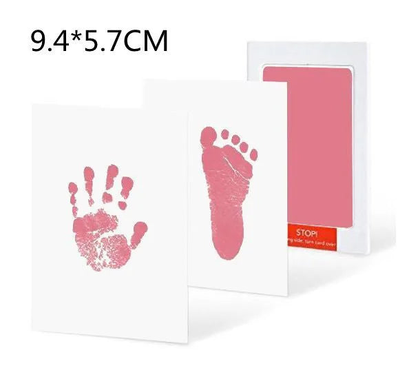 Baby hand and foot print disposable ink pad in pink for newborn keepsake crafting