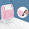 Plastic rectangular roller seal for educational use in seven different colours