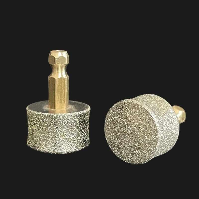 Diamond-coated pet nail grinding head with copper handle, available in 60 mesh and 80 mesh