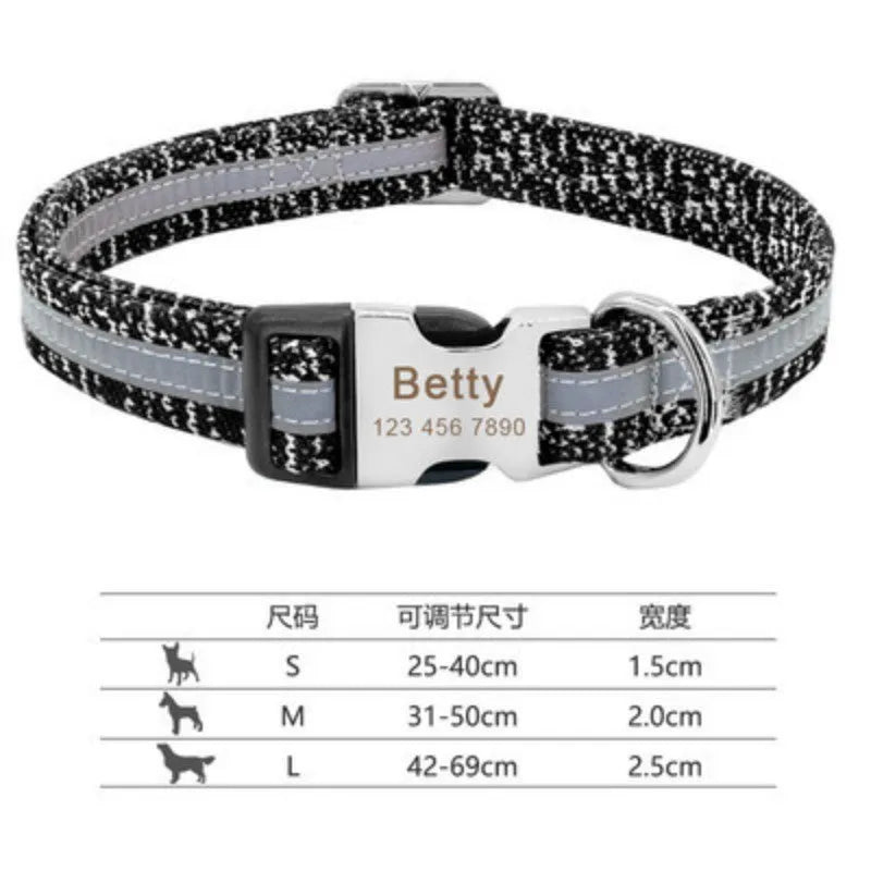 Nylon dog collar in green with metal buckle on white background