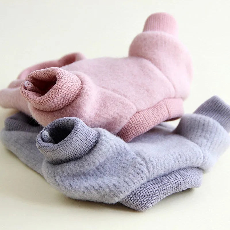 Thin fleece dog clothes in grey and pink for autumn and winter, sizes XS to XL