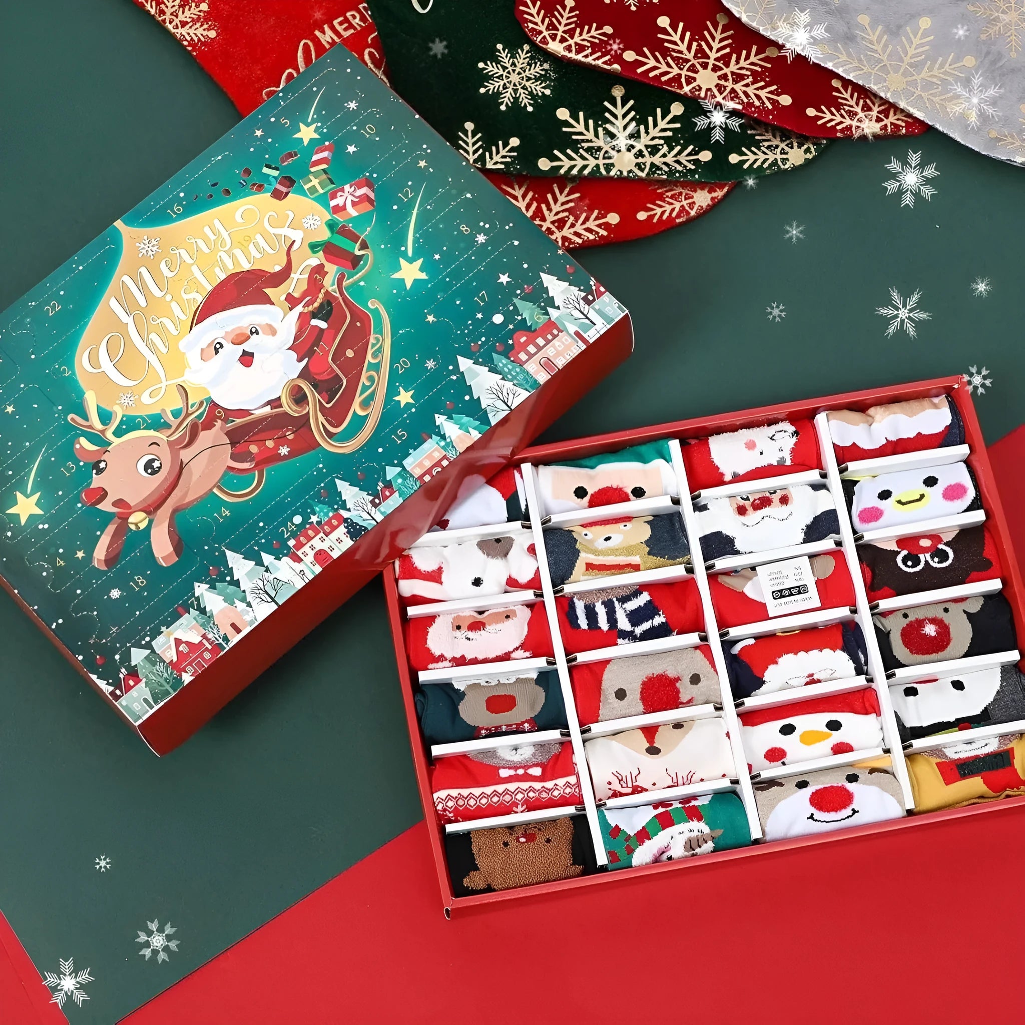 Christmas socks blind box resin craft ornament for holiday decoration display