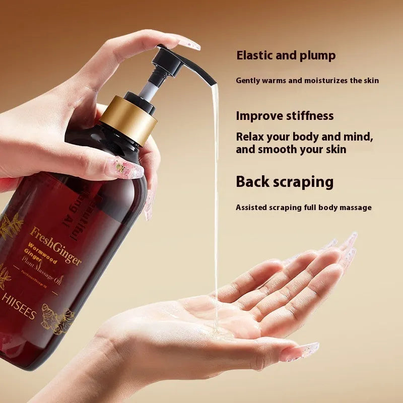 Bottle of massage essential oil 500ml for whole body and meridian scraping use