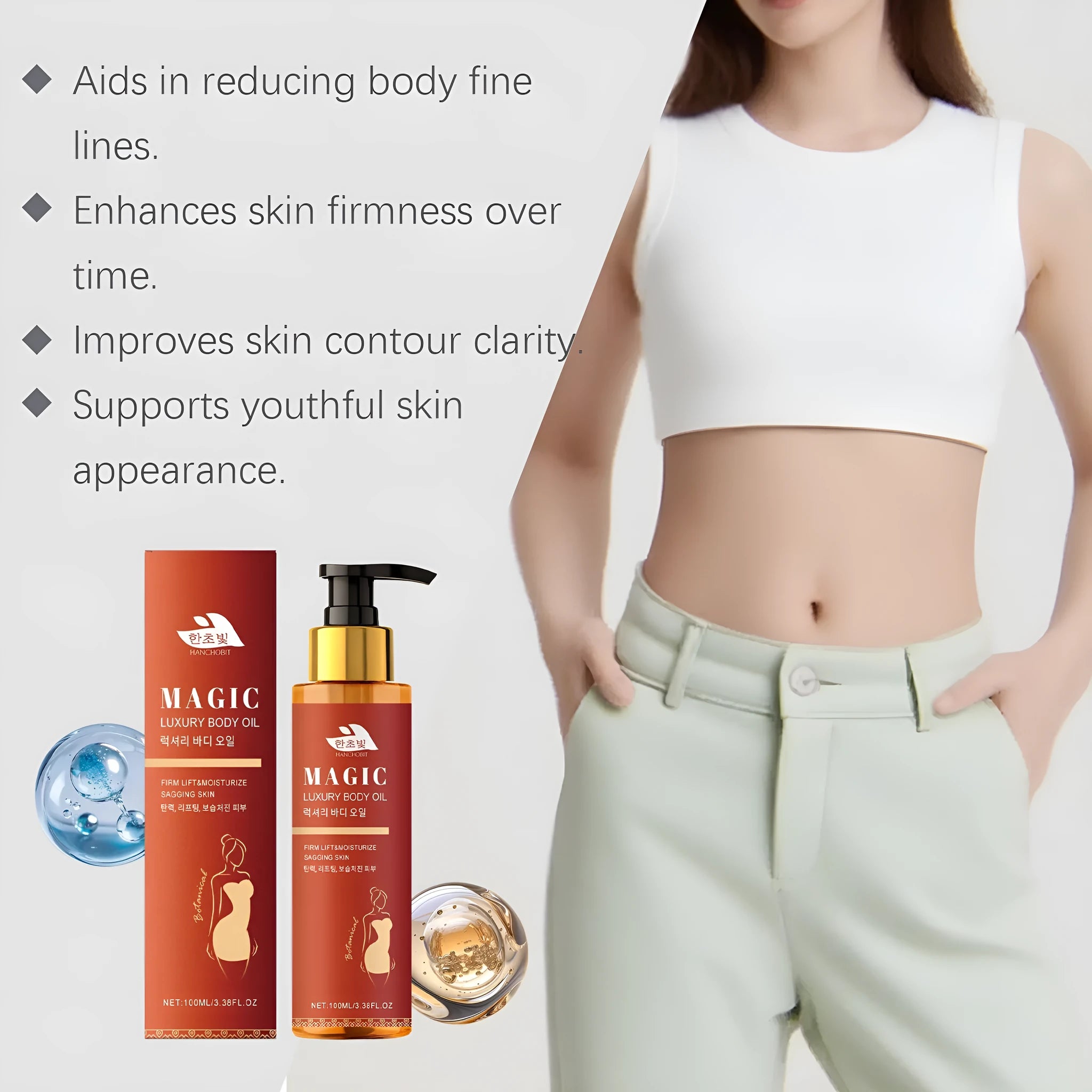 100ml body firming moisturizer with rose extract and vitamin E for daily hydration