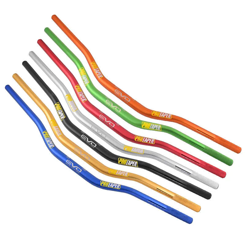28mm aluminium alloy scrambling motorcycle handlebar with EVO orange finish showing 80cm width