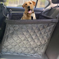 Black cloth anti-dirty car pet mat with rear basket design measuring 55x45x50cm for dog travel protection