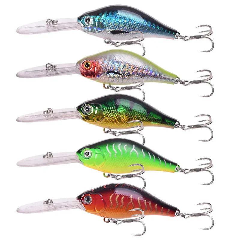 105mm deep diving minnow fishing lure with long tongue board in multiple colour options