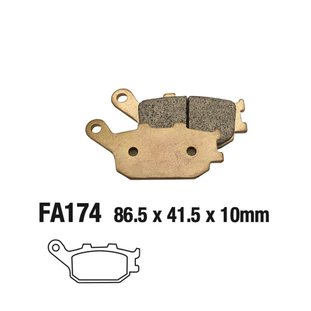 Honda CBR954RR rear brake pad set with sintered asbestos-free construction