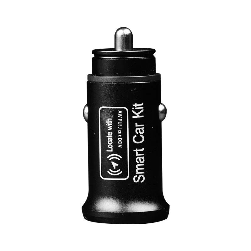 Black OBD-II port GPS car tracker with connector for plug-in vehicle location monitoring