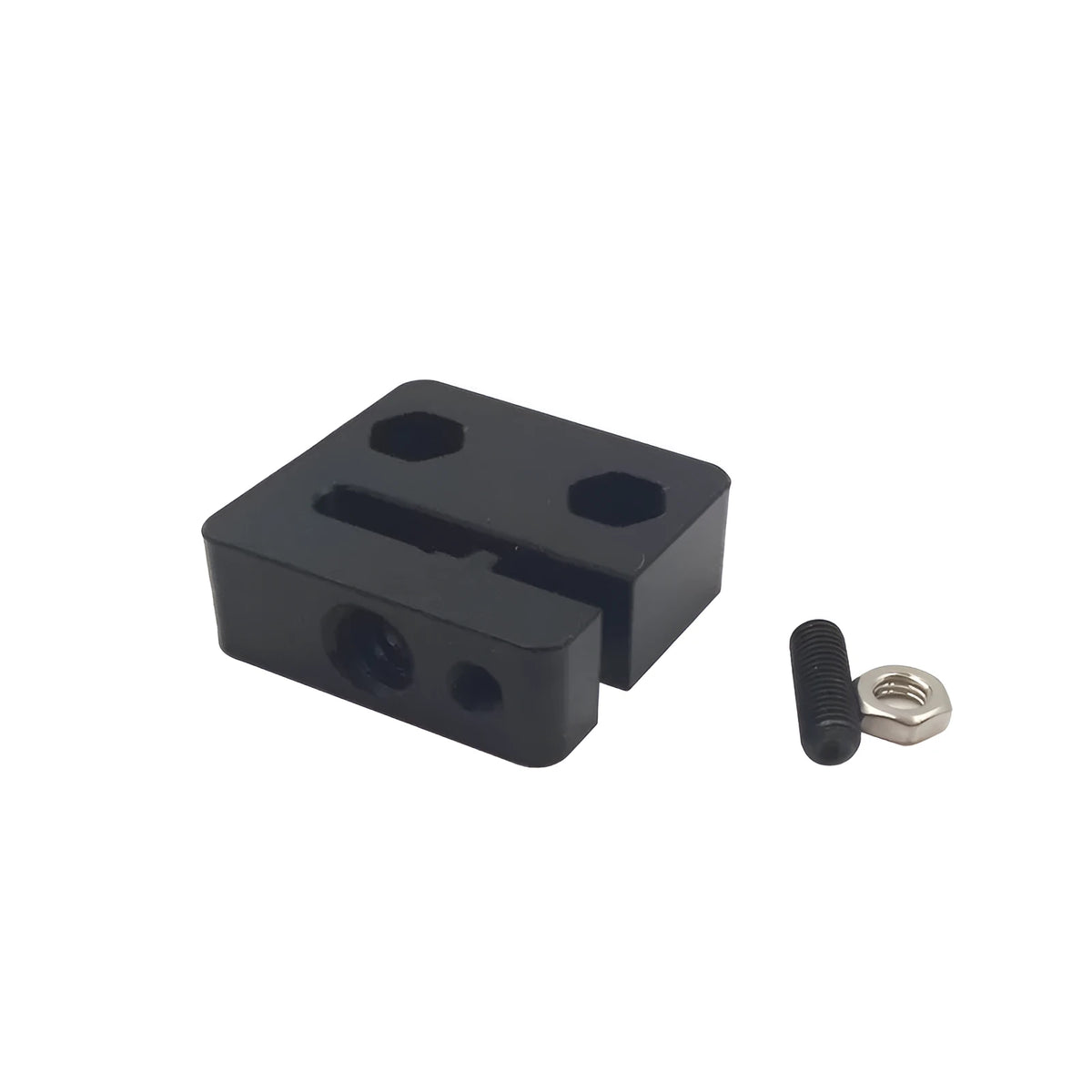 Black POM T8 anti-backlash nut block, TR8*8 thread, 33 x 34mm, for 3D printer and OpenBuilds