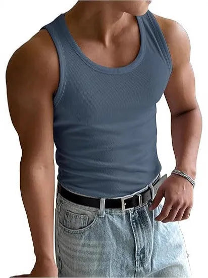 Men's tight-fit polyester workout t-shirt with wool lining in multiple colour options