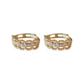 Gold lace ear clip small earrings in 925 silver with electroplated 18K gold finish