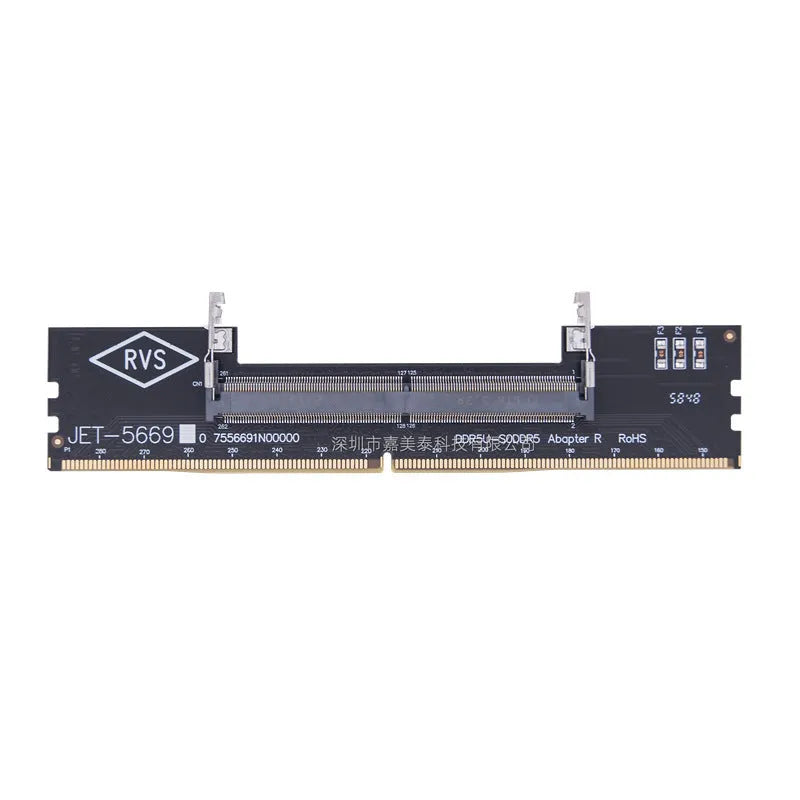 DDR4 laptop to desktop memory test adapter card in electrostatic bag with memory stick