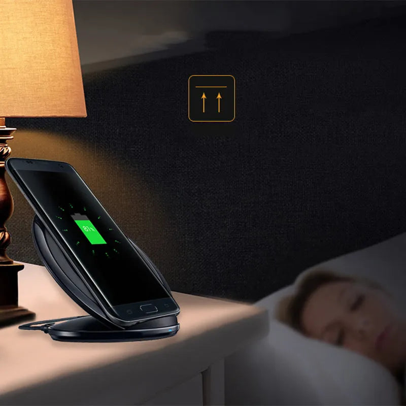 Qi wireless fast charger for Samsung Galaxy Note Edge in black or white with USB interface