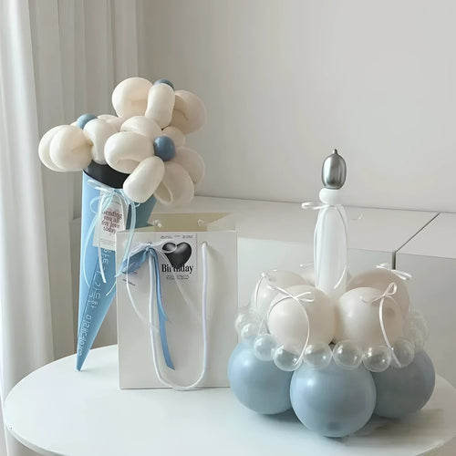 Balloon bouquet cake DIY kit with round arch frame and decoration materials for party centrepieces