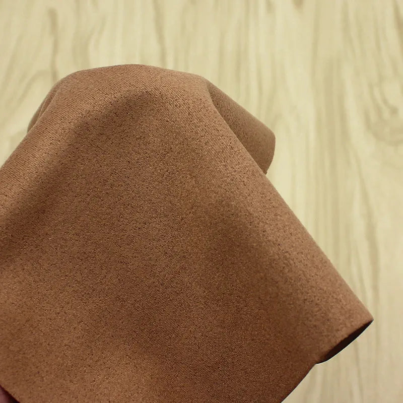 Microfiber faux suede glasses cloth 17.5cm x 14.5cm in black, dark coffee or light grey