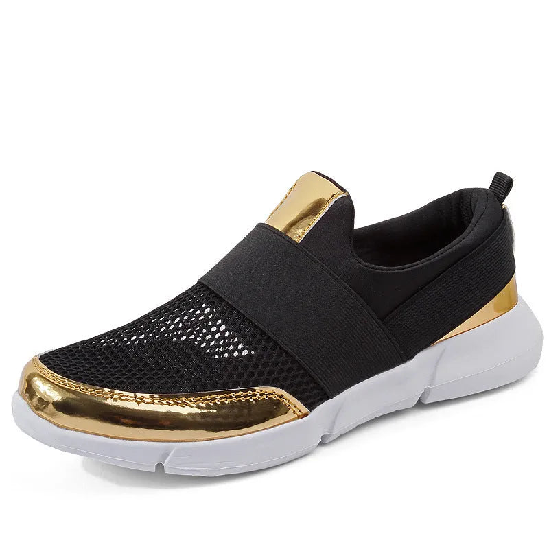 Women's low-tube casual sneakers in blue with breathable mesh and PU midsole