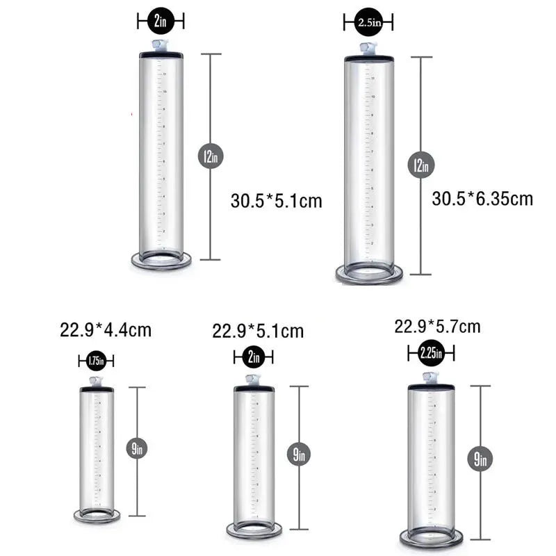 Silicone handle flange cylinder for pump and extension cord gym equipment in 9 inch and 12 inch sizes
