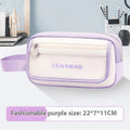 Large capacity Oxford fabric stationery bag in pink, blue, fruit green, purple, red or black