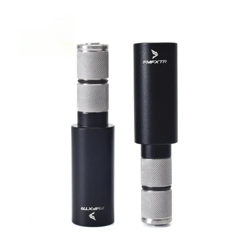 Aluminium alloy folding bicycle handlebar extensions showing adjustable width range