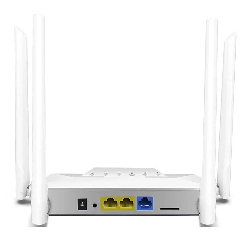White 300Mbps wireless router home card with compact 86.5mm dimensions and TDD-LTE support
