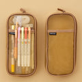 Square mesh pen case in transparent solid colour, stationery storage bag with medium to soft hardness