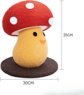 Foldable accordion design cat scratcher board with mushroom lounge in cardboard construction
