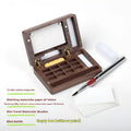 Mini wooden watercolour paint box with choice of pigment suit styles including Holbein and Schminke.