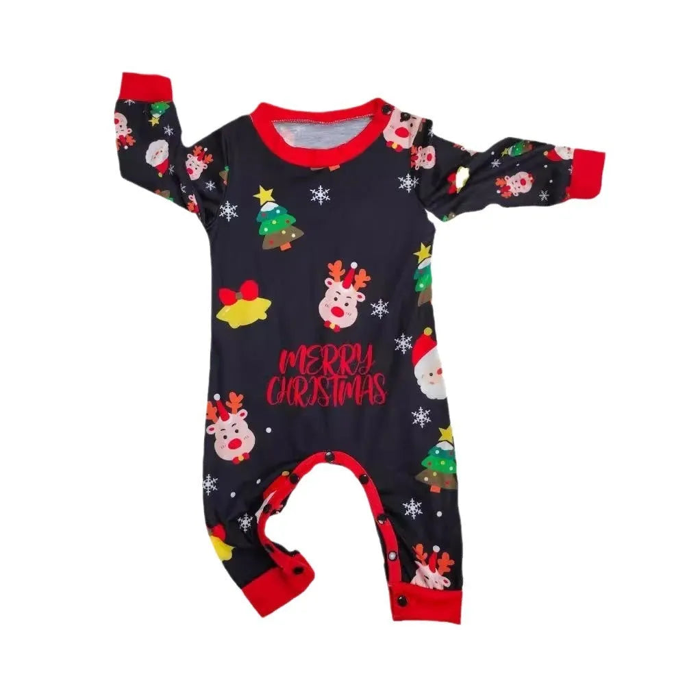 Family Christmas matching pajamas set in cotton with plaid designs for adults, children, babies and dogs