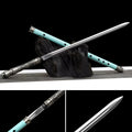 Handmade 78cm integrated sword and blade flute with 50cm high manganese steel blade and reversible 123cm staff blade