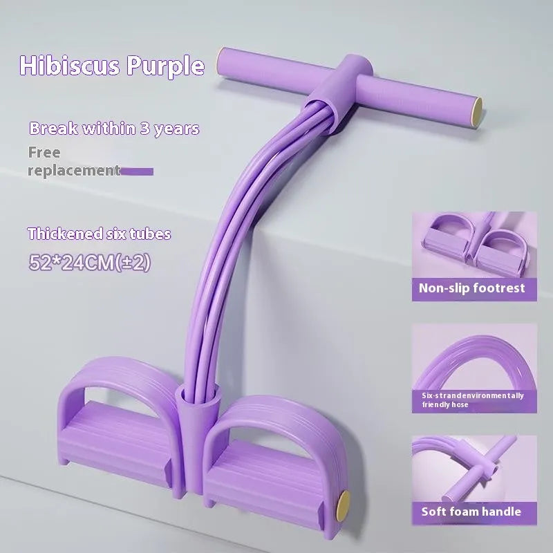 Purple household waist slimming belly trimmer pedal puller exercise device with TPR construction
