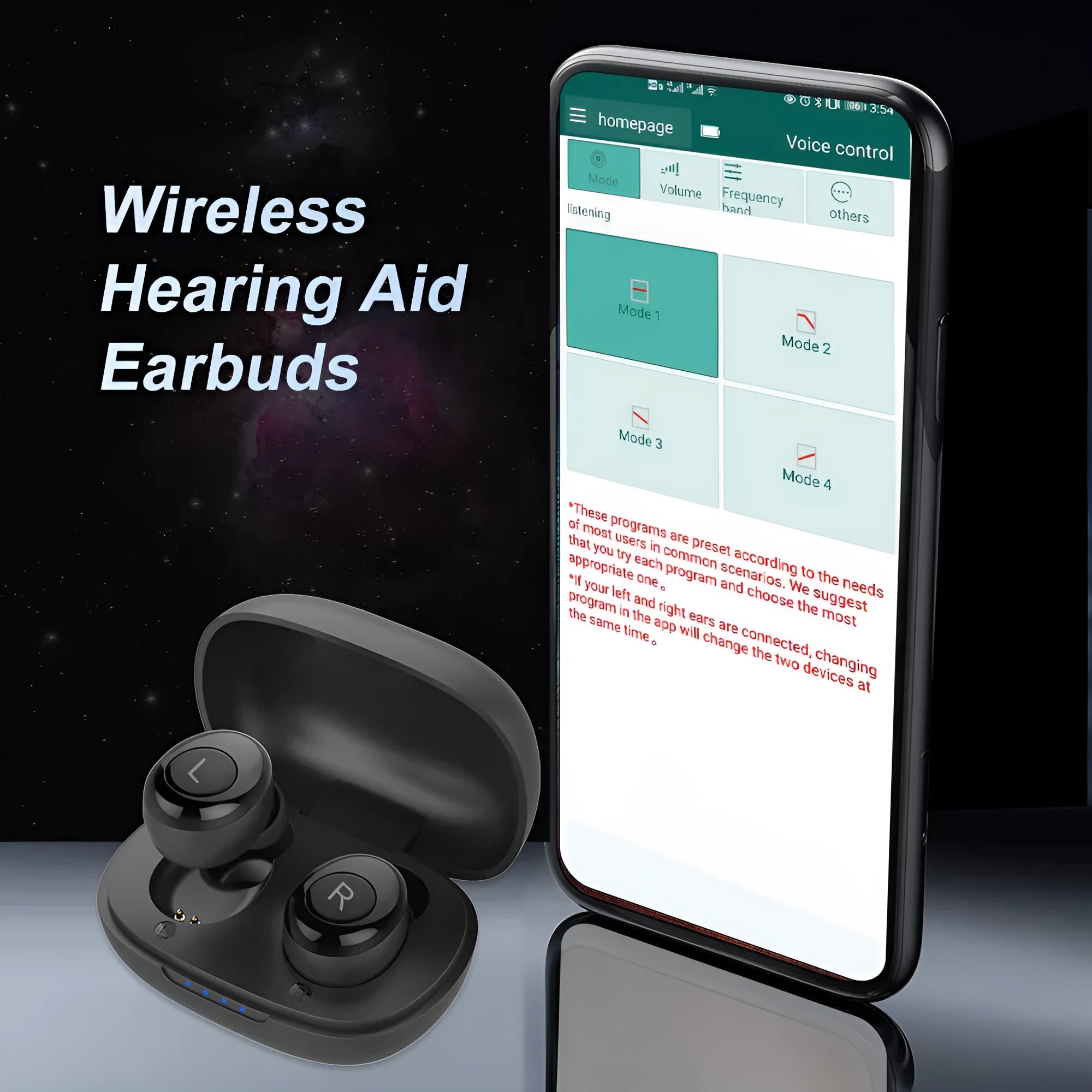 H001 Rechargeable Bluetooth Digital Headset Sound Amplifier in black for swimming and wading sports