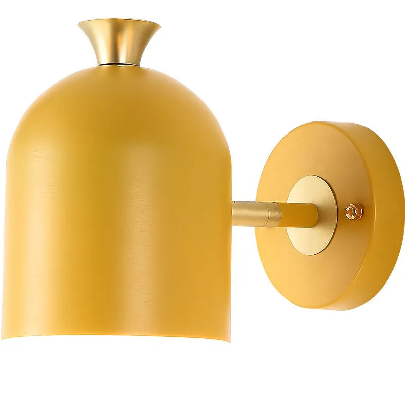 Modern aluminium bedside wall lamp with a mirrored front and a single LED light head.