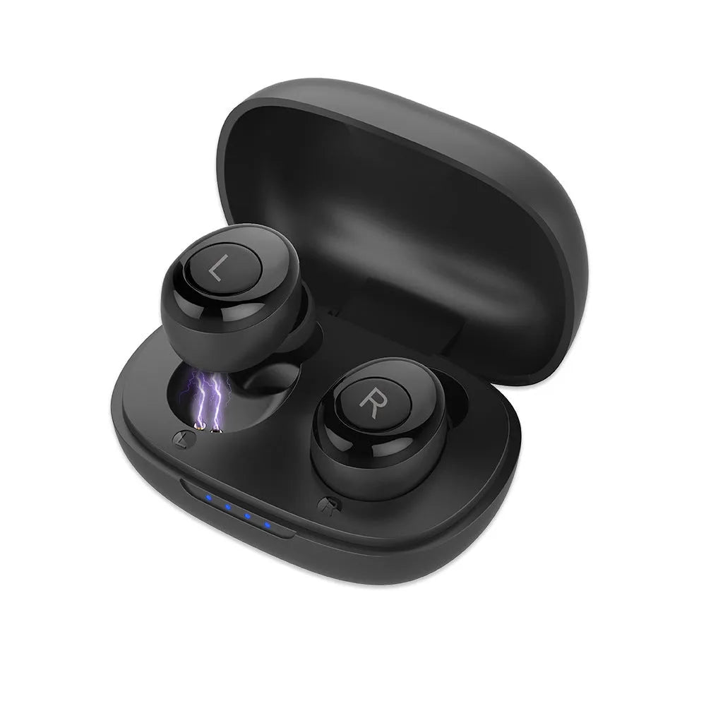 H001 Rechargeable Bluetooth Digital Headset Sound Amplifier in black for swimming and wading sports