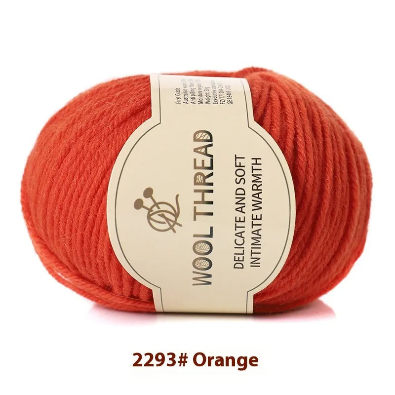 Hand knitting wool yarn roll for baby clothes with 10 needle specification in various colours